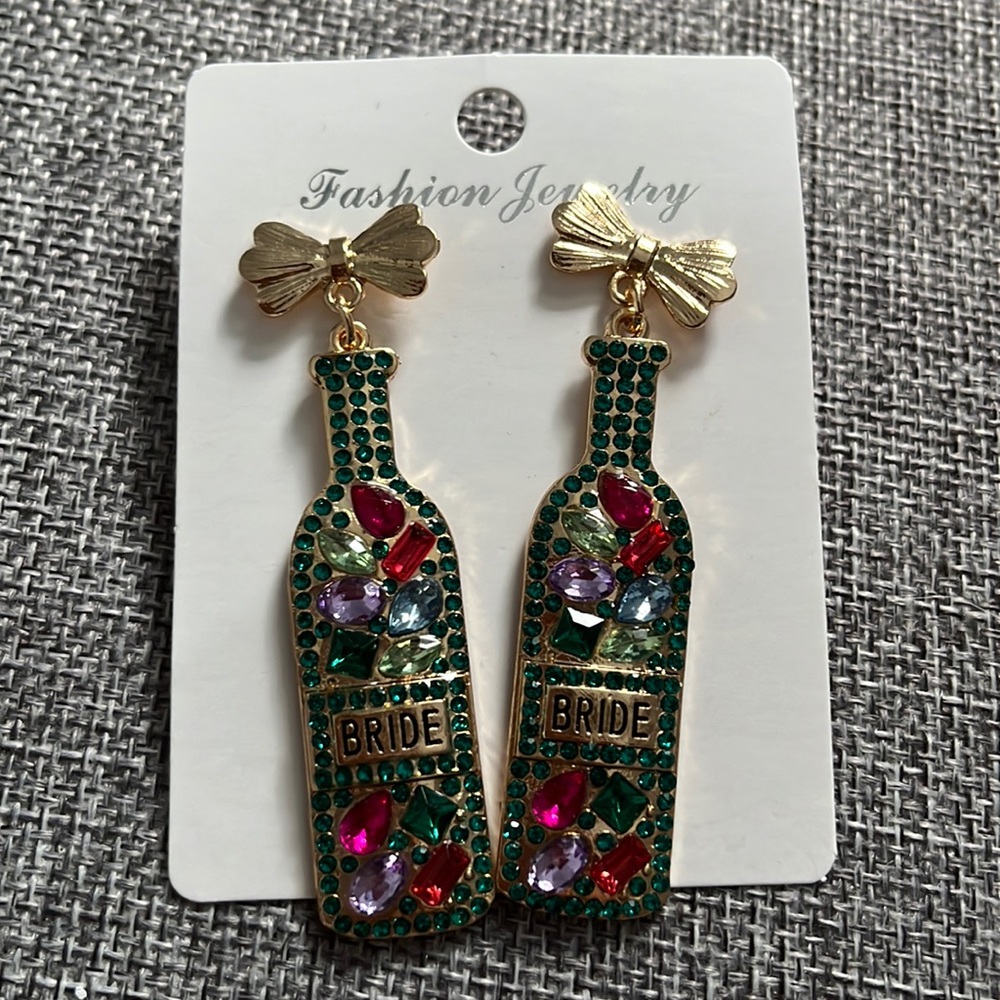 Gem Bottle Bride Earrings